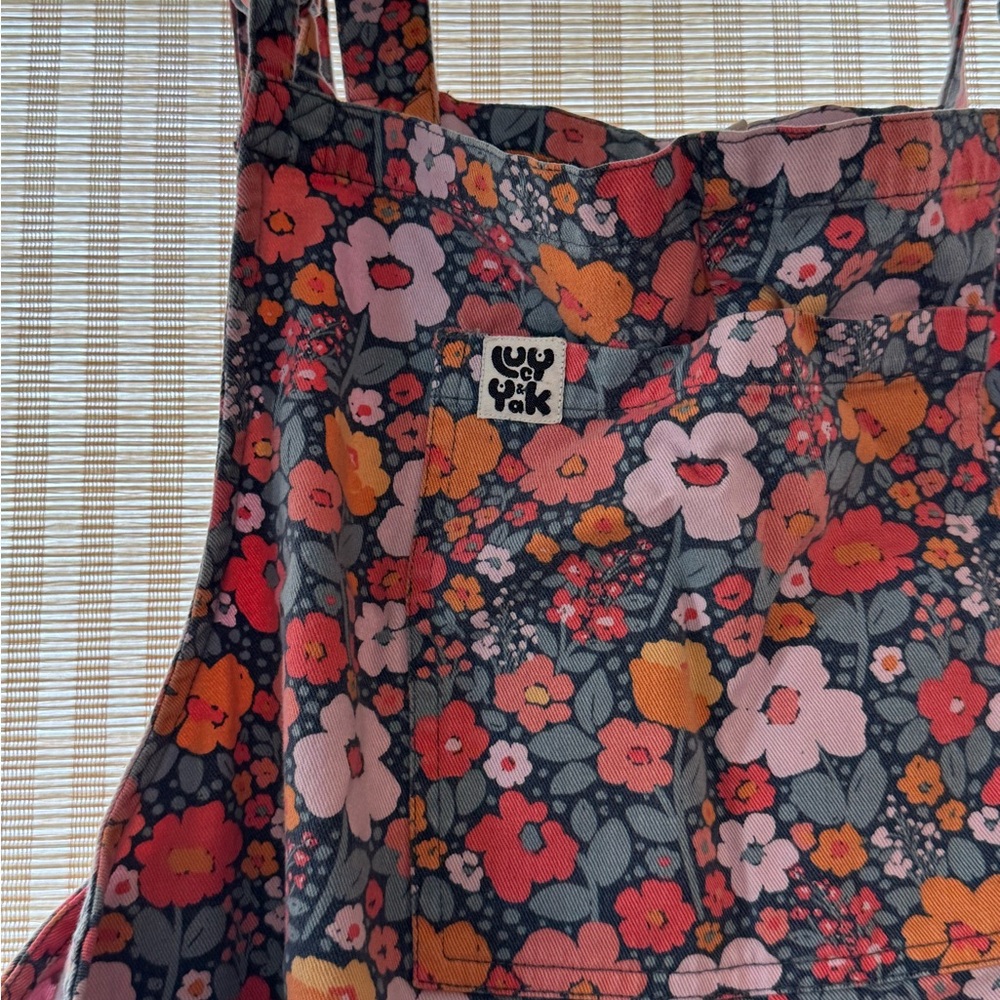 Floral Print Dungarees with Pockets